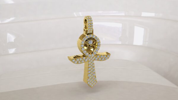 Diamond Ankh Cross Pendant